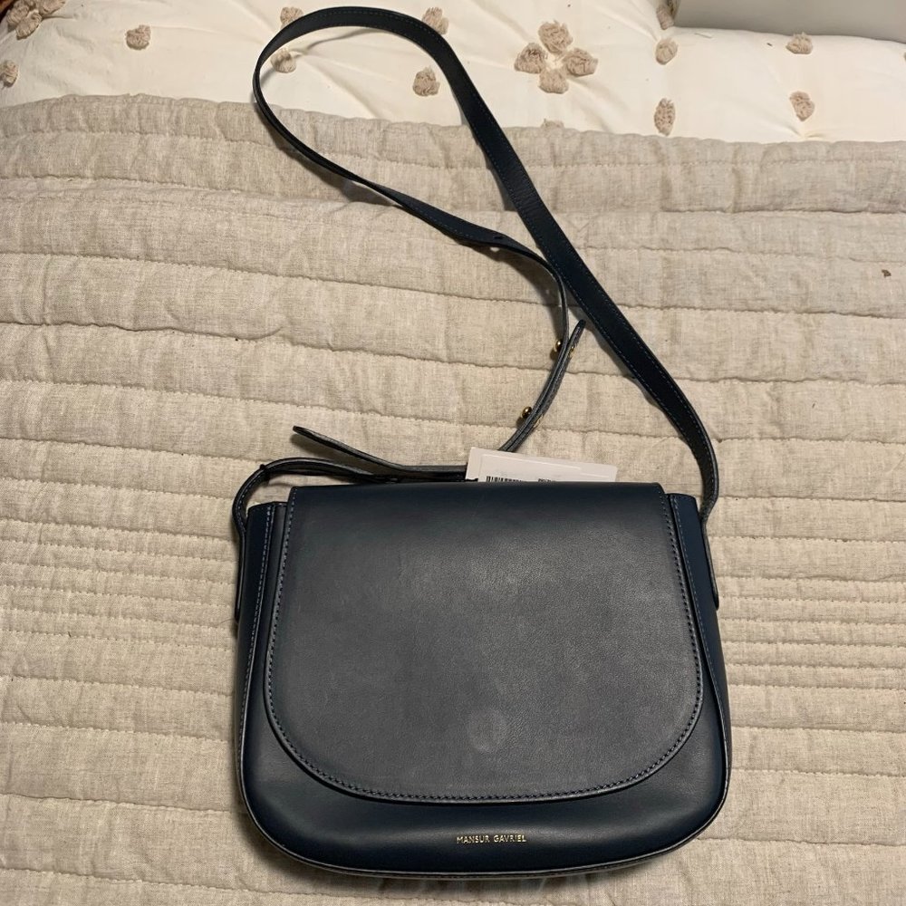 Mansur Gavriel Navy Crossbody Bag